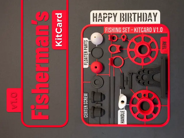 Fisherman's KitCard - Full set Birthday card — modelo 3D