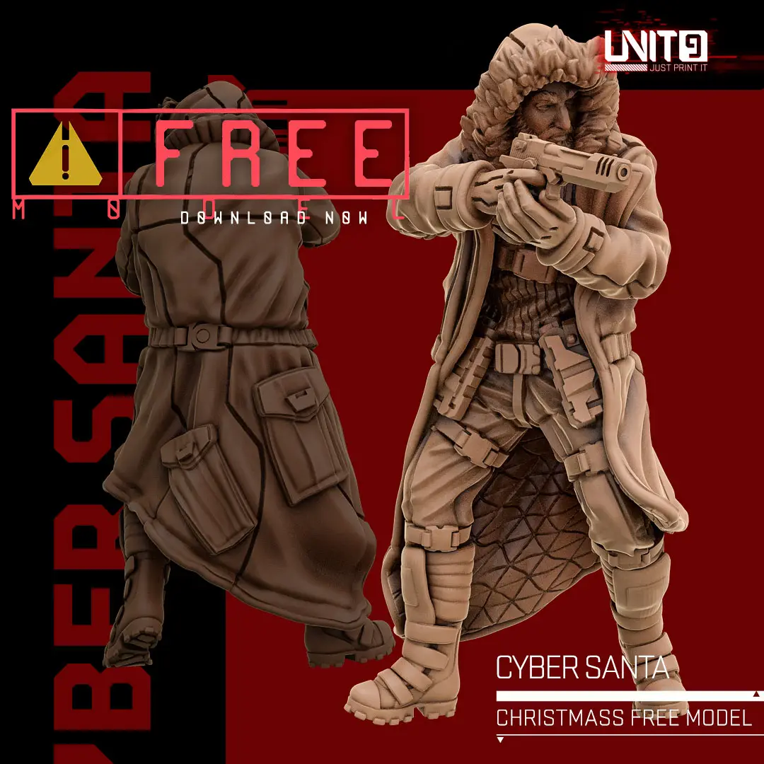 Cyberpunk - Cyber Santa - FREE model — modelo 3D