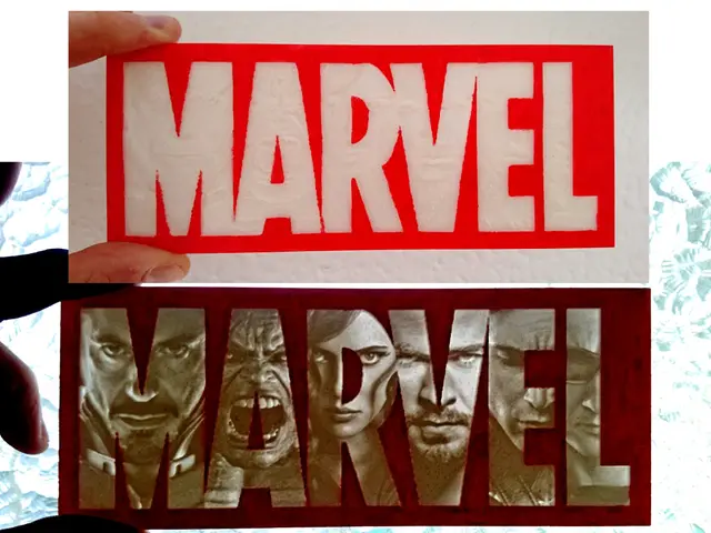 Logo marvel litofania — modelo 3D
