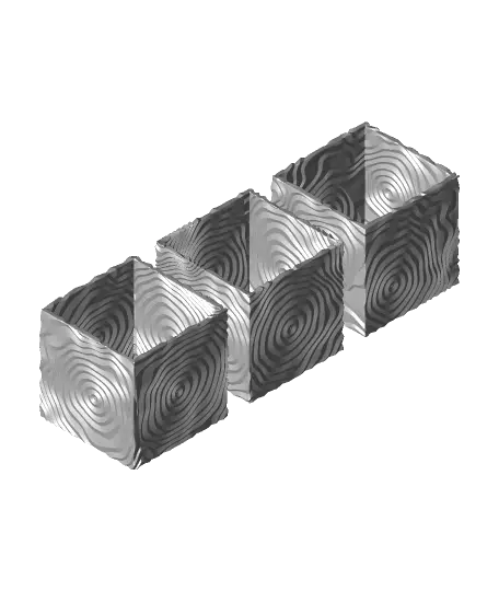 Ripple Vases (Cube) — modelo 3D