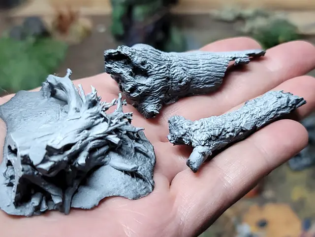 Realistic stumps and logs - photo-scanned terrain props — modelo 3D