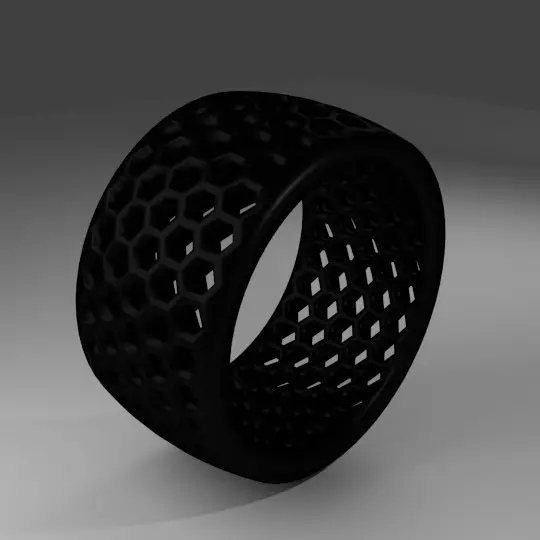 Honeycomb Ring — modelo 3D