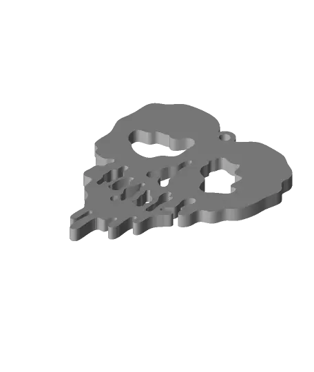 Dropdead Heart Keychain — modelo 3D