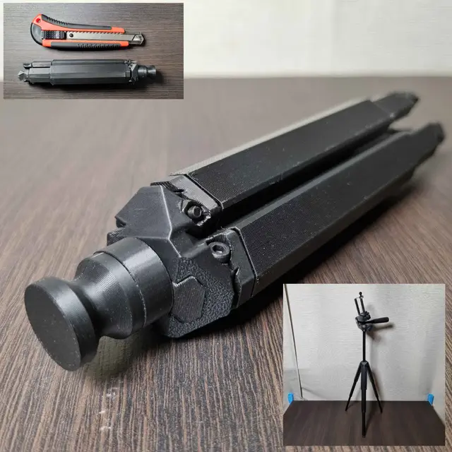 Compact Tripod 45cm (Update - TPU feet caps) — modelo 3D