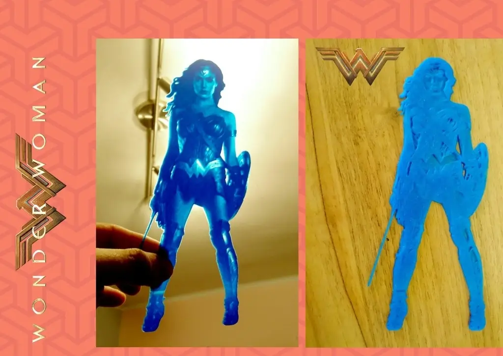 lithophane wonder woman — modelo 3D