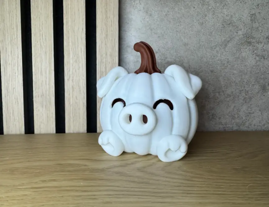 Cute Pig Pumpkin – Autumn & Halloween Decoration — modelo 3D