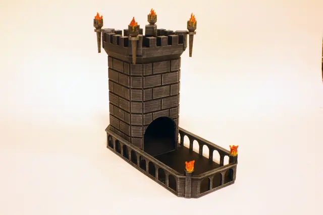 Dice Tower w/swappable trays — modelo 3D