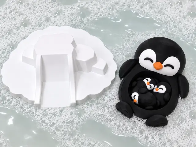 Floating Penguin Bath & Sensory Play Set — modelo 3D