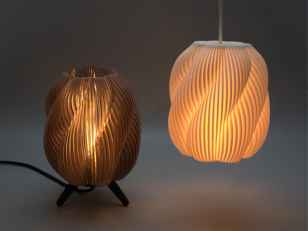 The striped swirl lamp — modelo 3D