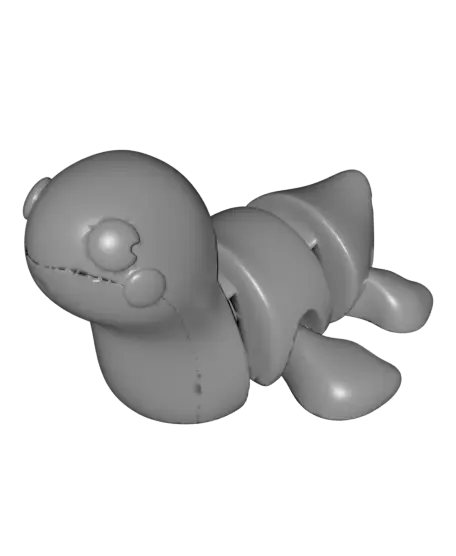 Flexi Plesiosaur Keychain (Single Color) — modelo 3D