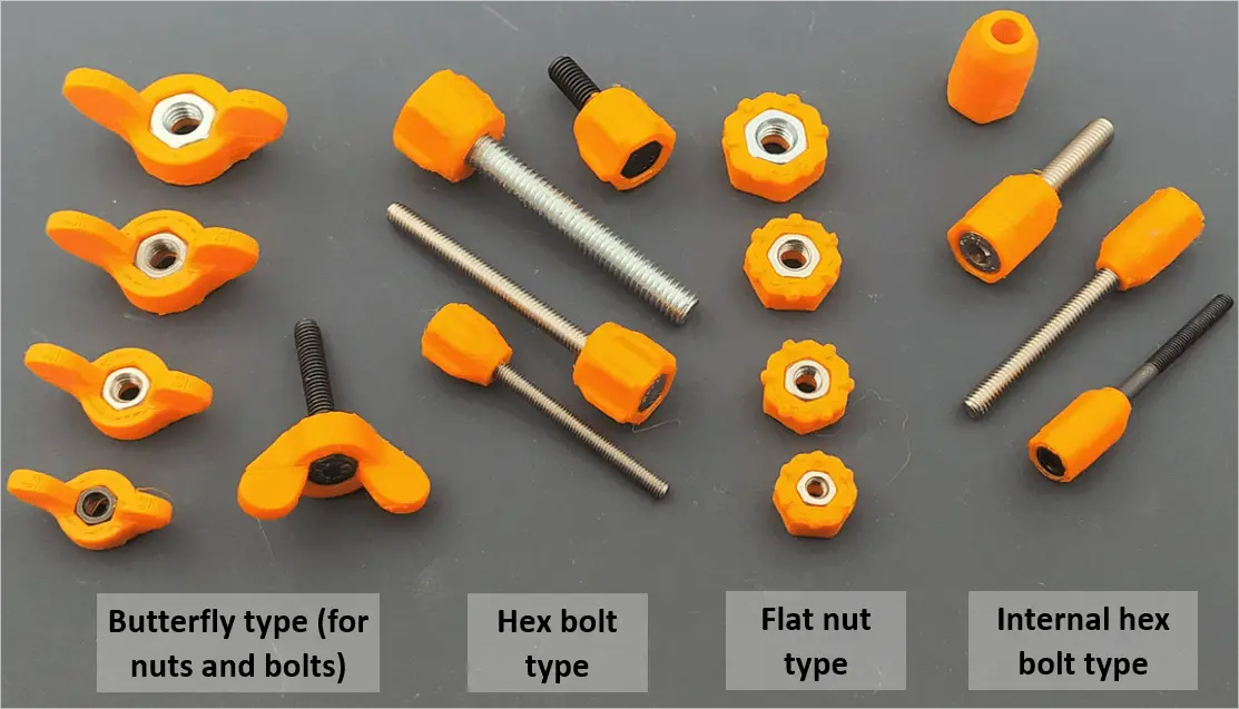 Handles for M3 to M6 bolts and screws — modelo 3D