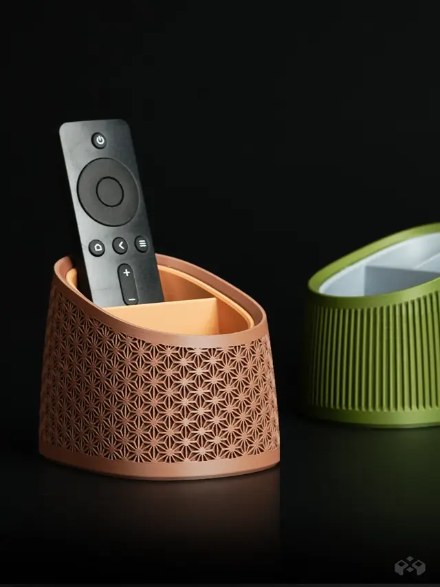 Slanted Remote Control Holder - Desk Organizer — modelo 3D