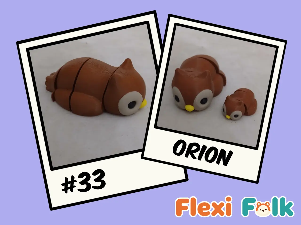 Flexi Folk #33 - Orion The Owl — modelo 3D