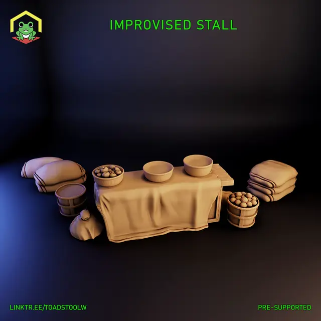 Improvised Stall + objects — modelo 3D