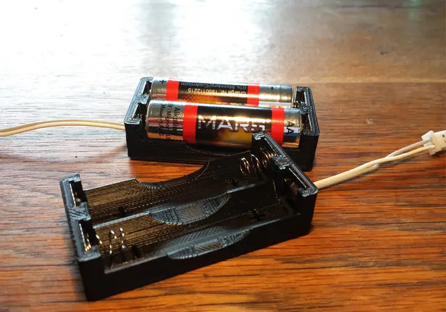 Battery box for 2 AA cells — modelo 3D