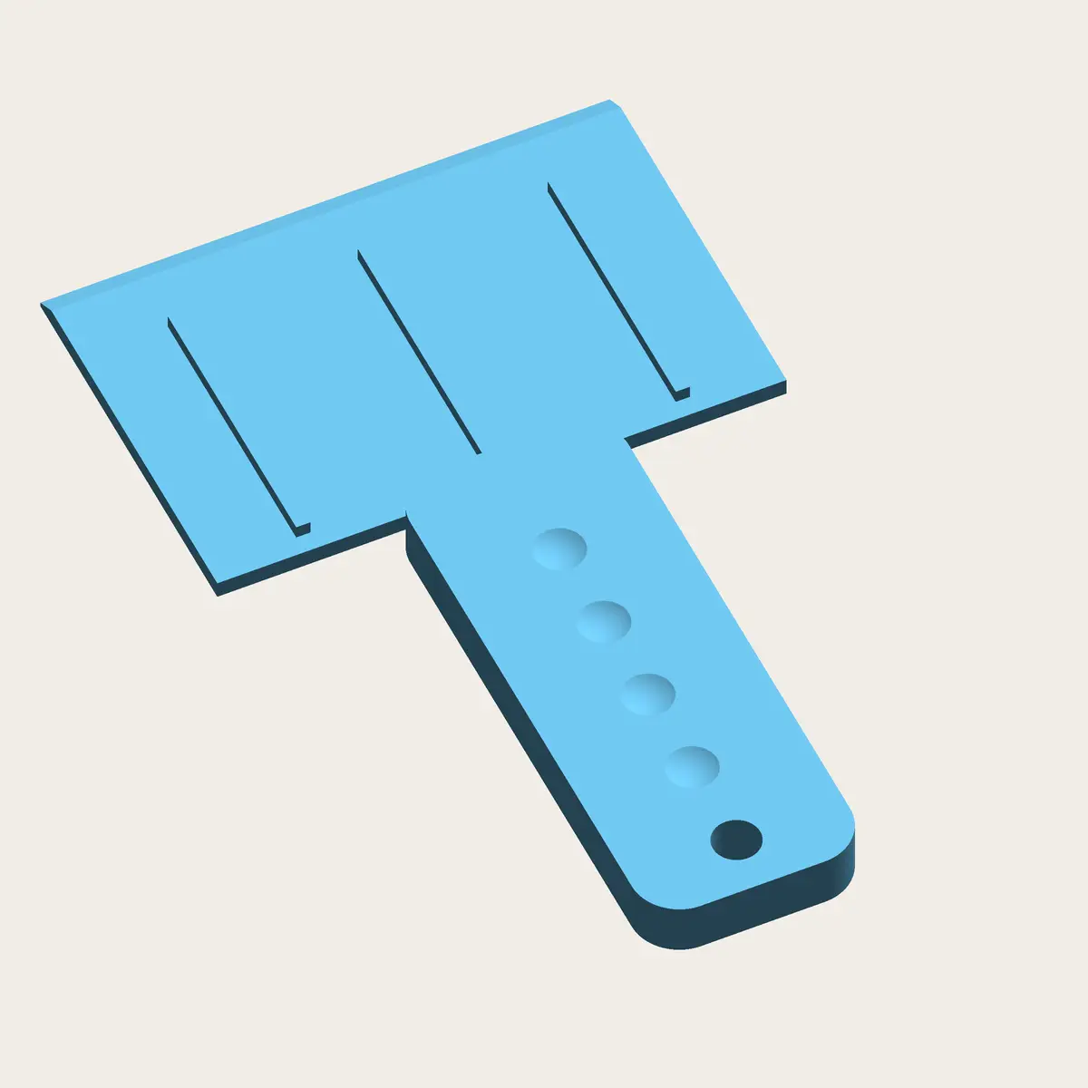 Ice Scraper – Compact Car Windshield Scraper with Hang Hole — modelo 3D
