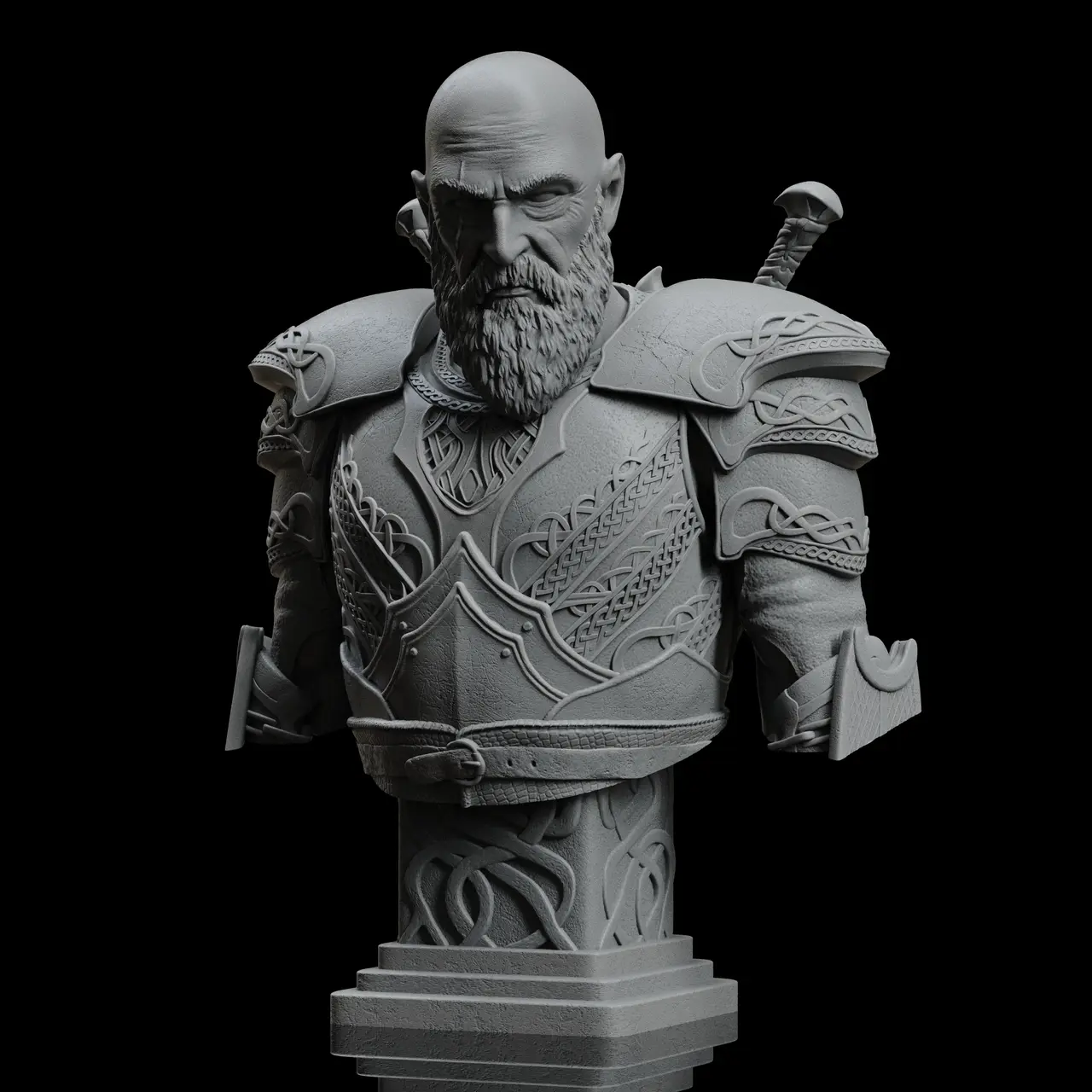 Kratos bust — modelo 3D