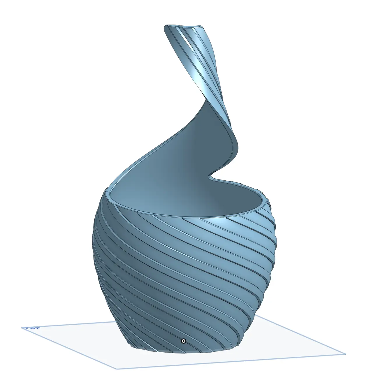 Spiral Orchid Vase — modelo 3D