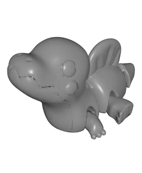 Flexi Spinosaurus Dinosaur Keychain (Single Color) — modelo 3D