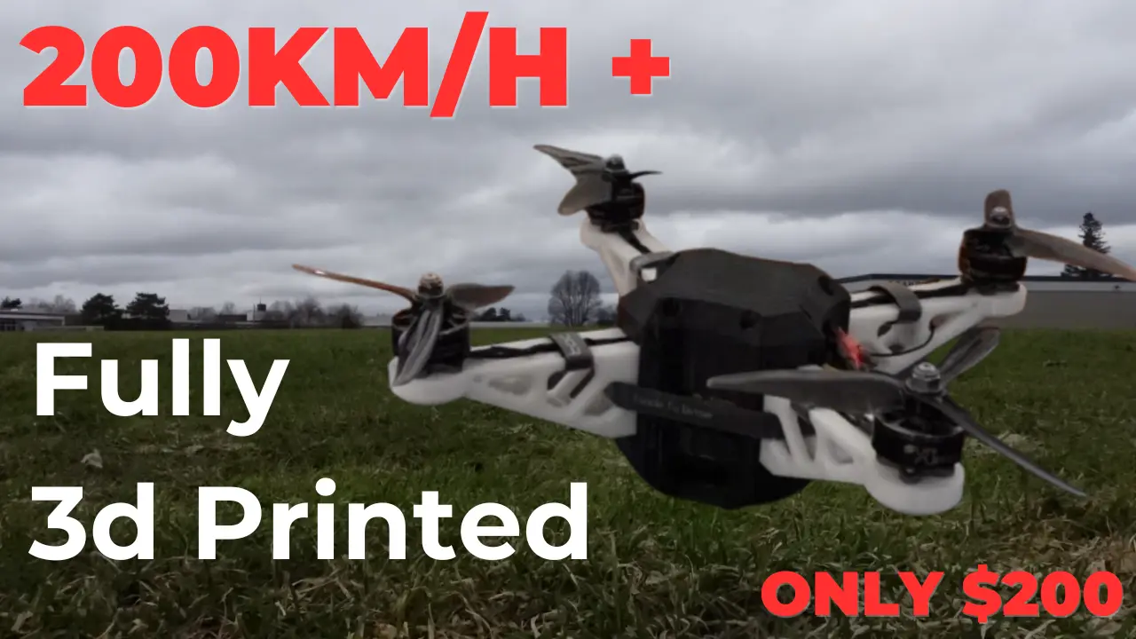 200 km/h 3d Printed Drone For Under $200 CAD — modelo 3D