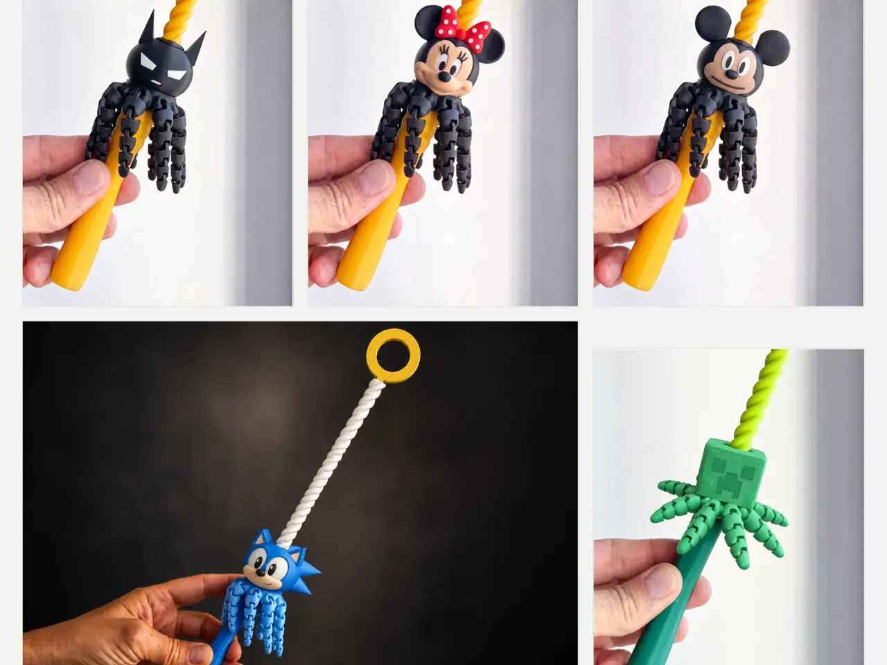 Varinha Mágica Sonic Batman Mickey Minnie e outros — modelo 3D