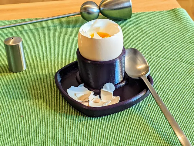 Simple egg cup with saucer — modelo 3D