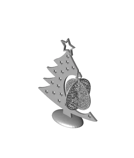 Intricate Bauble and Tree Christmas Decoration — modelo 3D