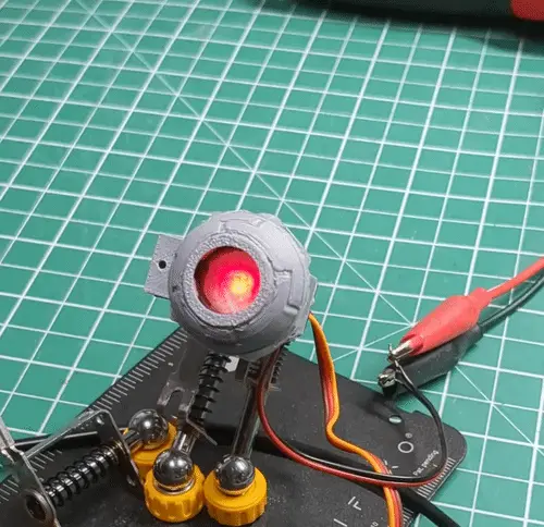 Terminator Iris Eyes for 9g servo and WS2812 LEDs — modelo 3D