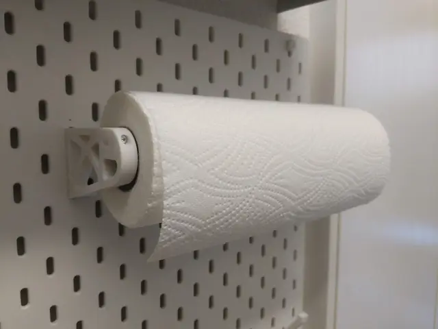 Quick-Change Paper Towel Mount for Ikea Skadis — modelo 3D