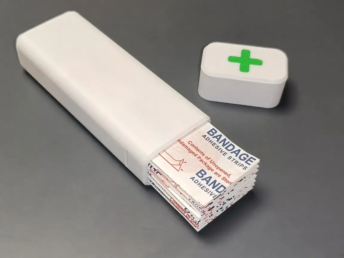 Adhesive bandage - Band-aid portable container — modelo 3D