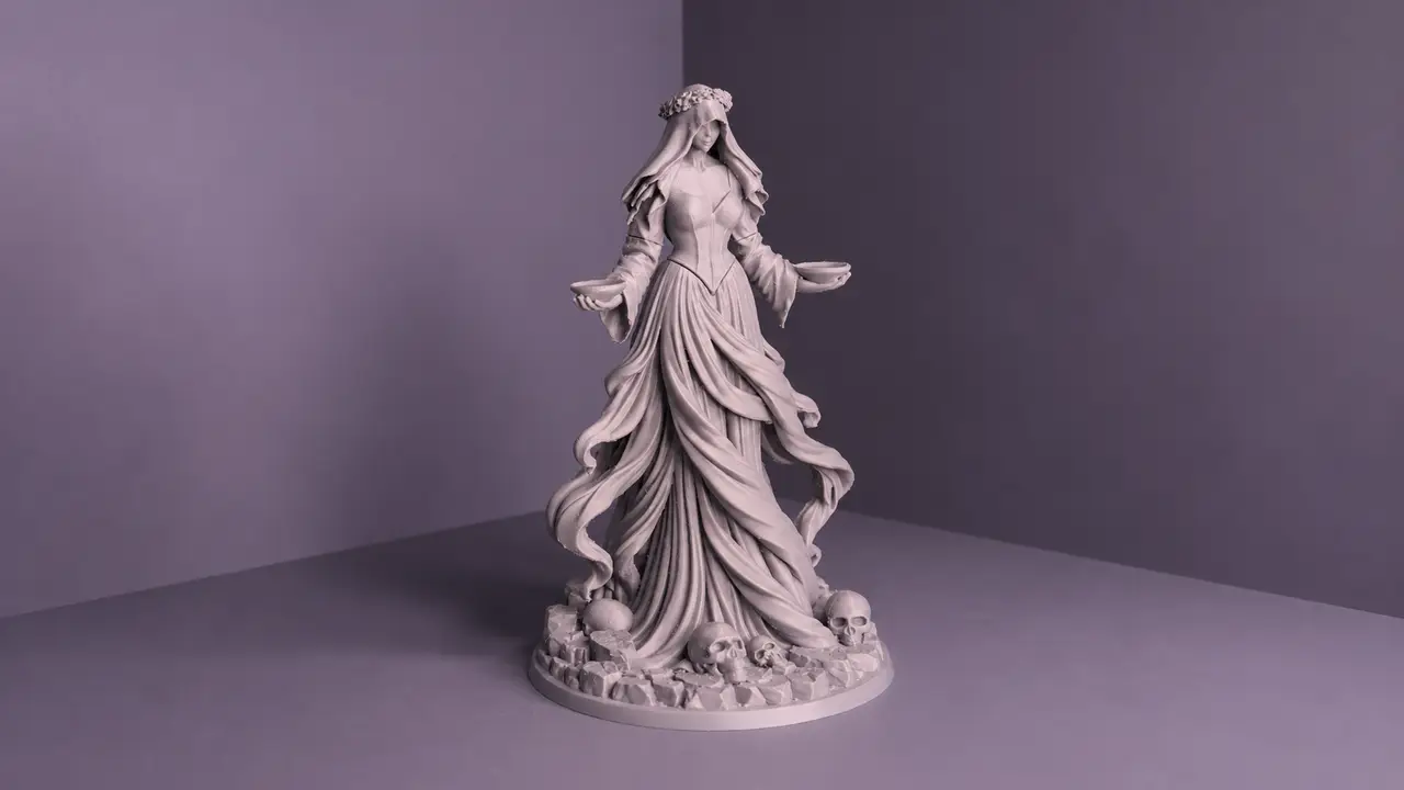 Halloween Bride Candle Holder — modelo 3D