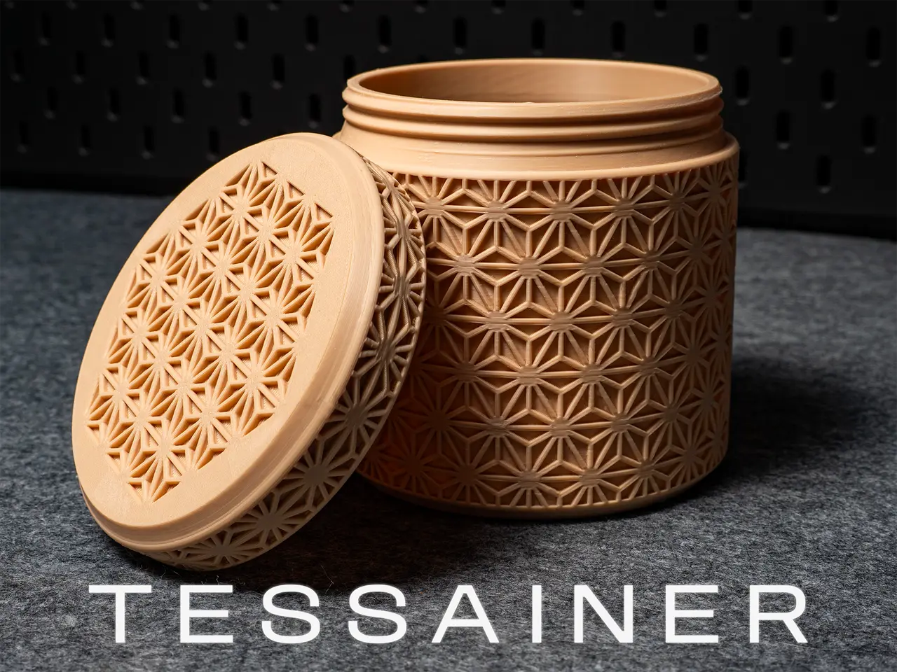 TESSAINER 120 Asanoha Screw Top Container — modelo 3D
