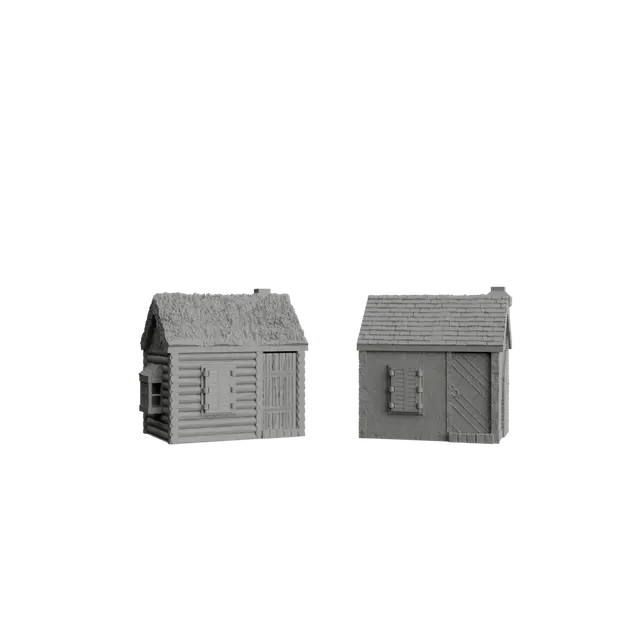 Village Cottage New Buildings – Free Modular Medieval Expansion for D&D, Pathfinder & Tabletop RPG – 28mm/32mm STL — modelo 3D
