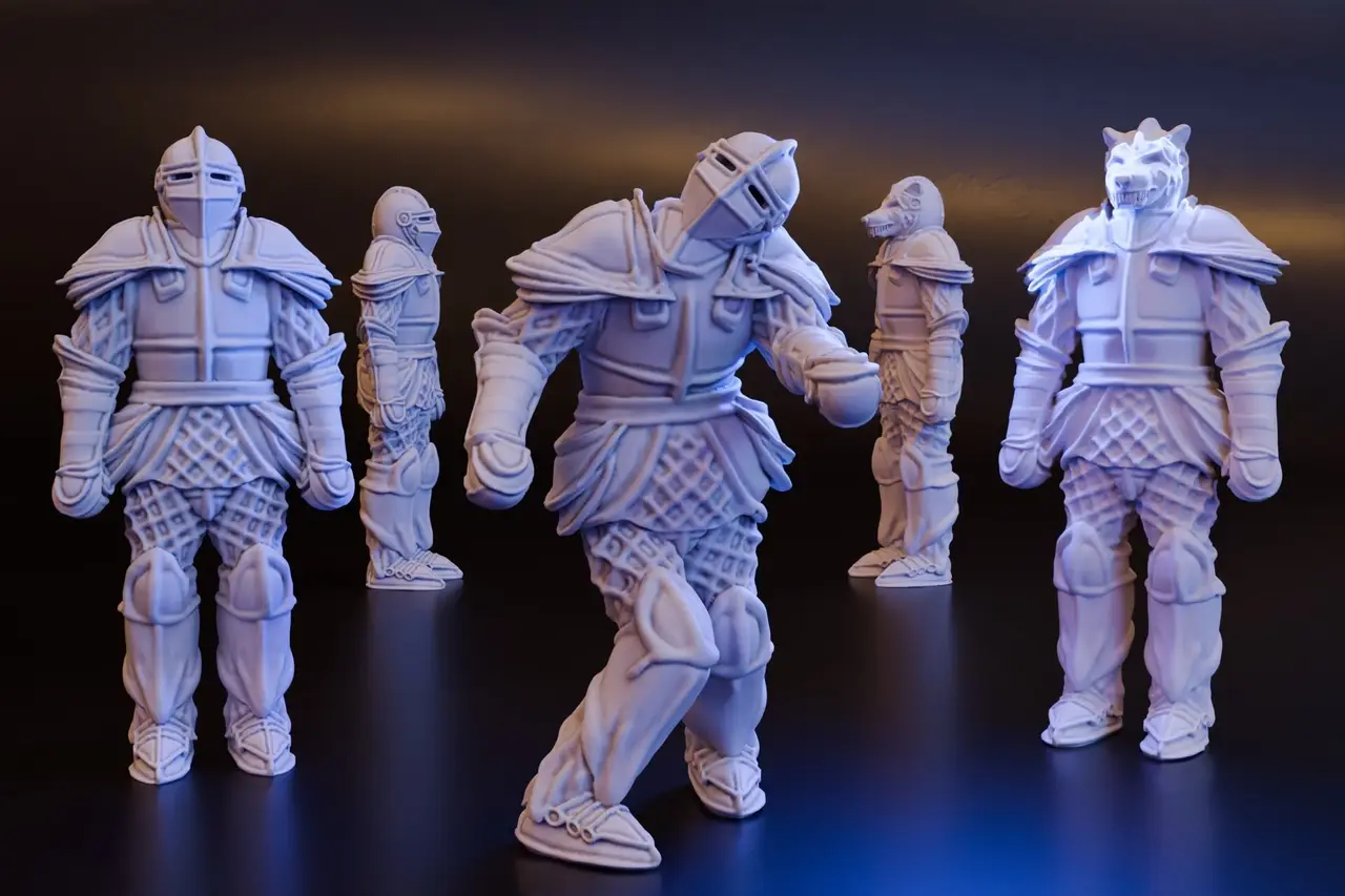 Animated Armor + Wolf Headed Armor (DND / TTRPG) — modelo 3D
