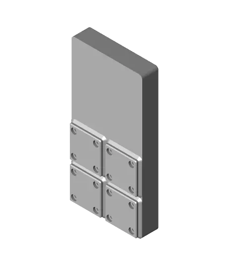 Gridfinity 4x2 Hex Bit Storage with Tray — modelo 3D