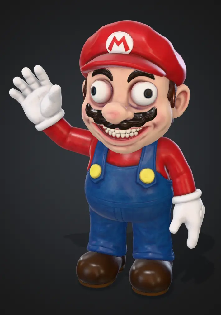 Cursed Mario — modelo 3D