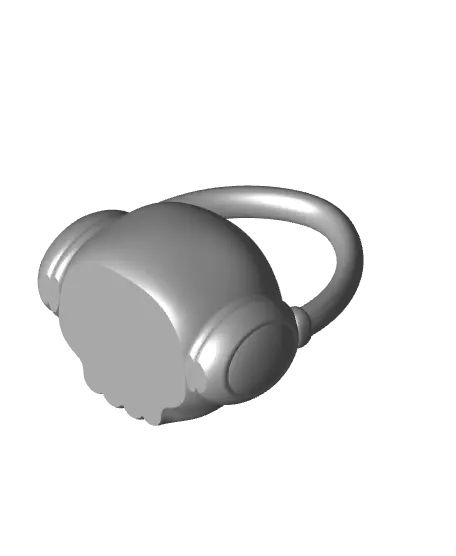 Skull wearing Headset Bin — modelo 3D