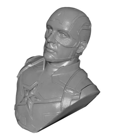 Captain America Bust (Pre-Supported) — modelo 3D