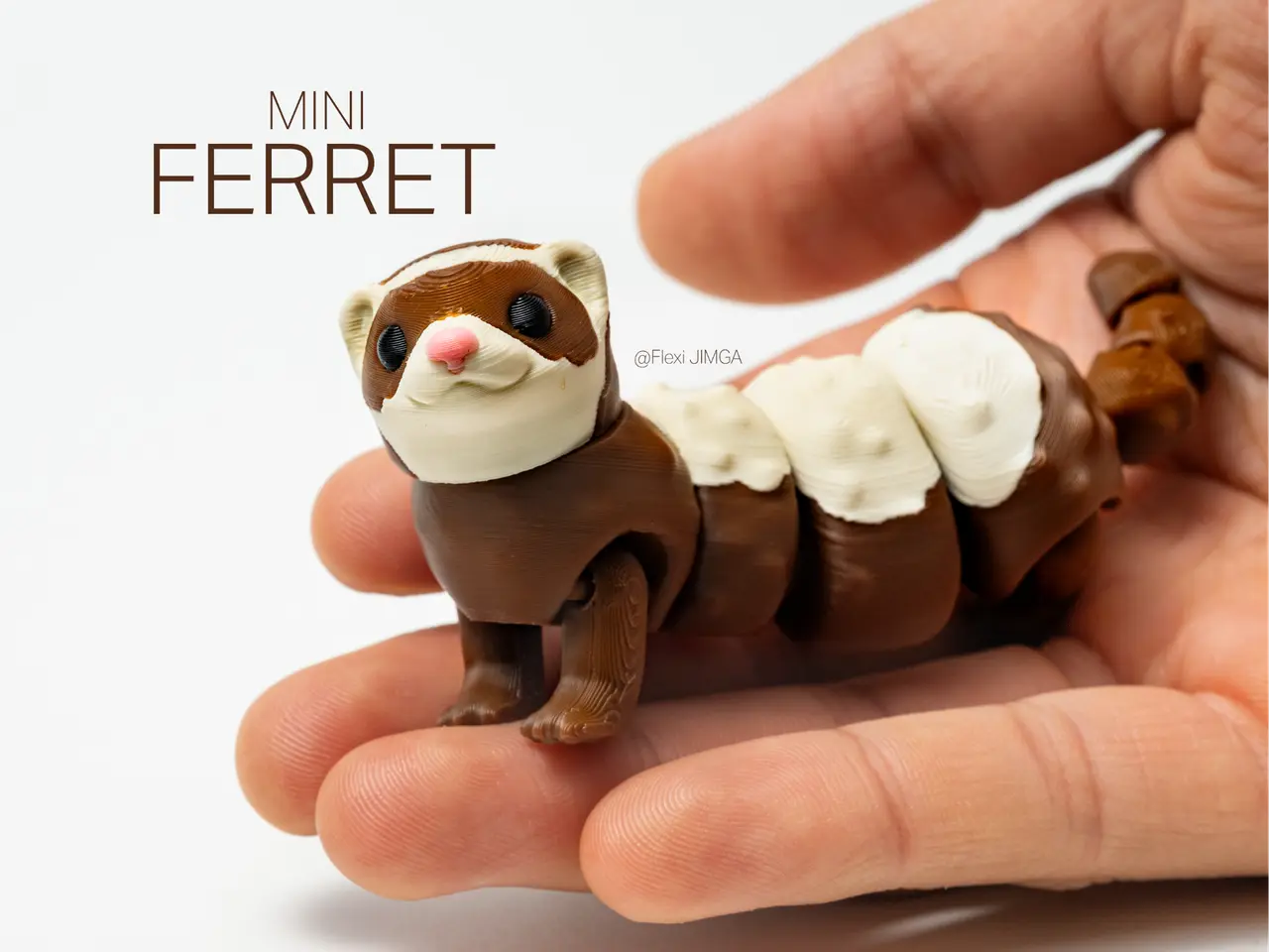 Cute FERRET Tiny Articulated Figure — modelo 3D