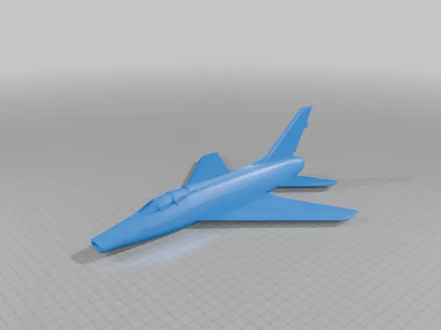 F-100F super sabre — modelo 3D