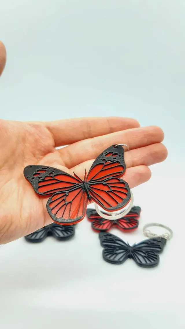 Butterfly keychain — modelo 3D