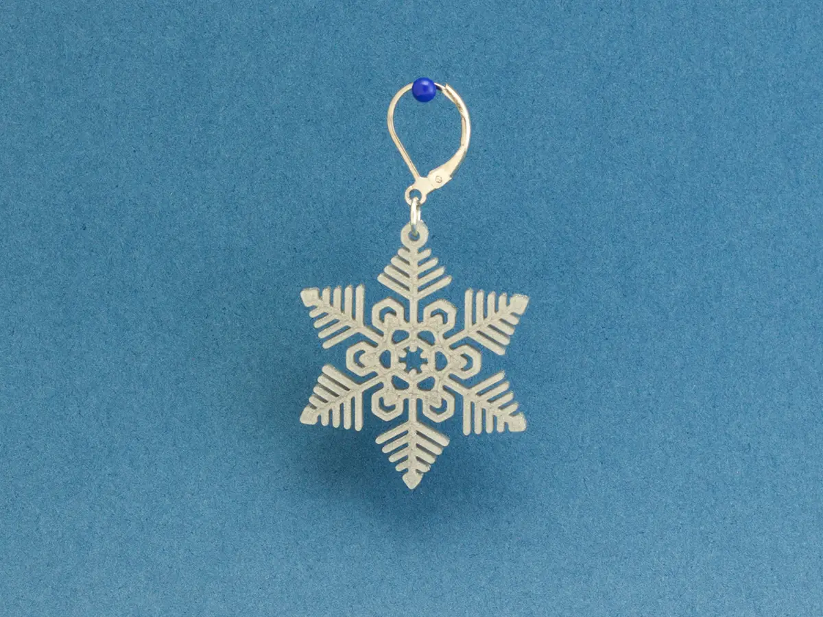 Earrings Snowflake 3 — modelo 3D