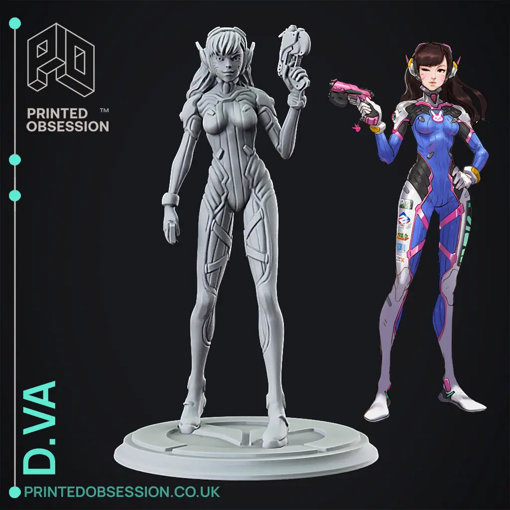 Overwatch - D.Va Full figurine — modelo 3D