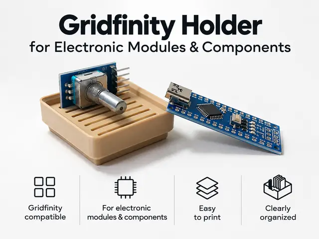 1x1 Gridfinity holder for Electronic Boards — modelo 3D