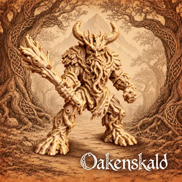 Oakenskald - Tabletop Miniature - Print in Minutes - No Assembly — modelo 3D