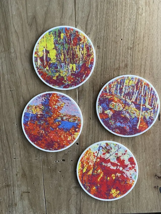 Tom Thomson Autumn Coasters, Set of 4, Printed in Colour — modelo 3D
