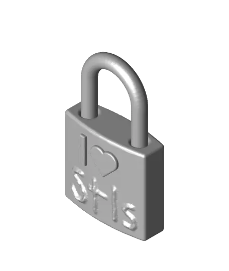 Secret message under light-Remix of Blank Love Locks-Thangs Valentine’s Day Contest — modelo 3D
