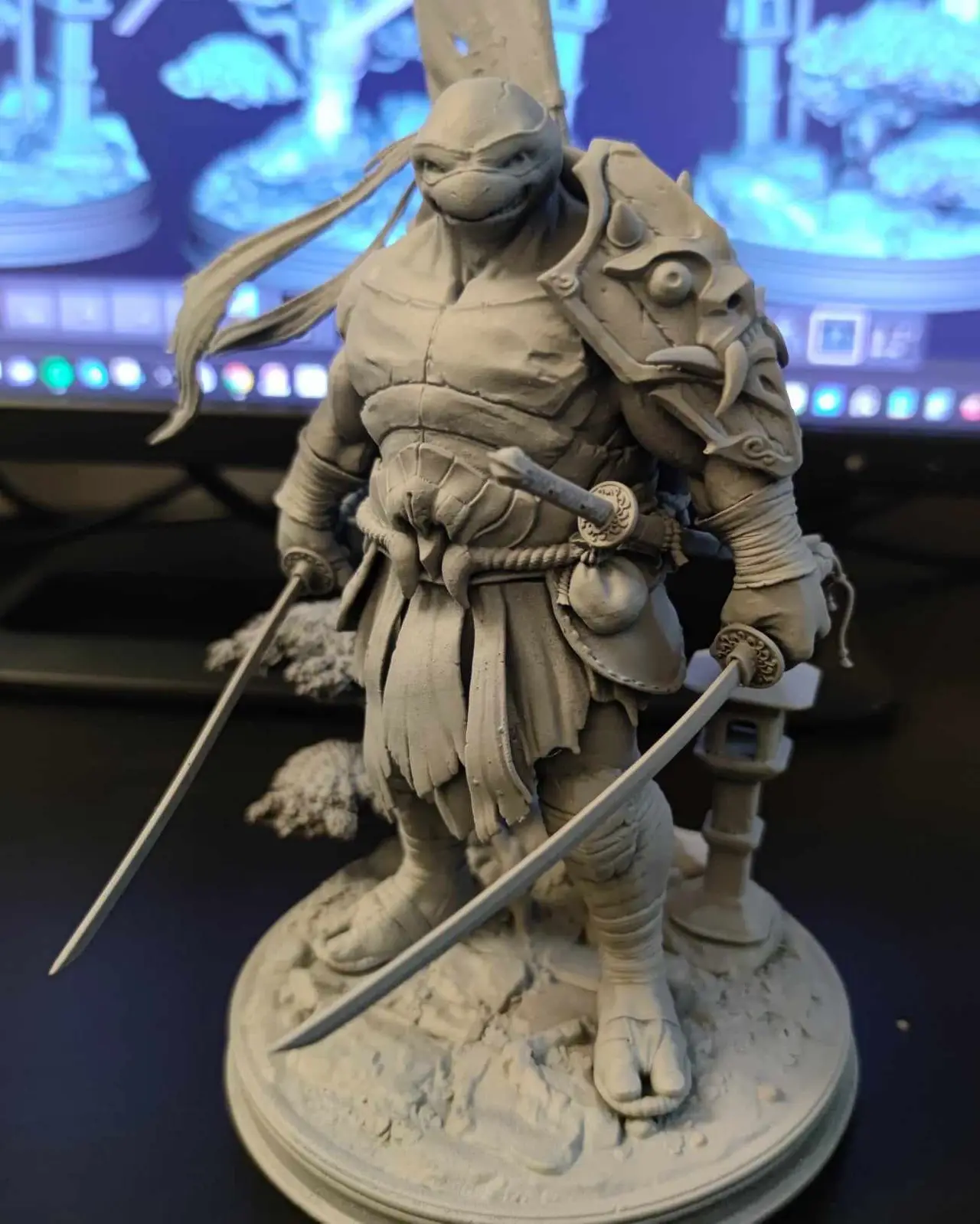 Samurai Leo Sculpture — modelo 3D