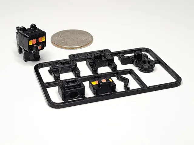 Minecraft-inspired Cat Mini Figure Kit Card/ Keychain — modelo 3D
