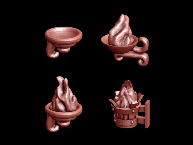 Braziers (Wall) — modelo 3D